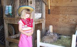 girl in barn